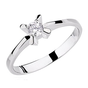Inel argint cu piatra Solitaire DiAmanti KS0040-DIA (Argint 925‰ 1,9 g.)